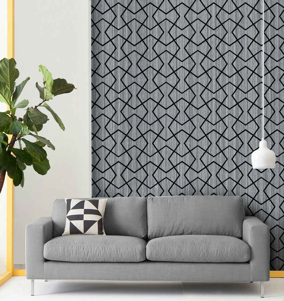 Decorative Acoustic Wall Panels - Gray Bowtie Sample