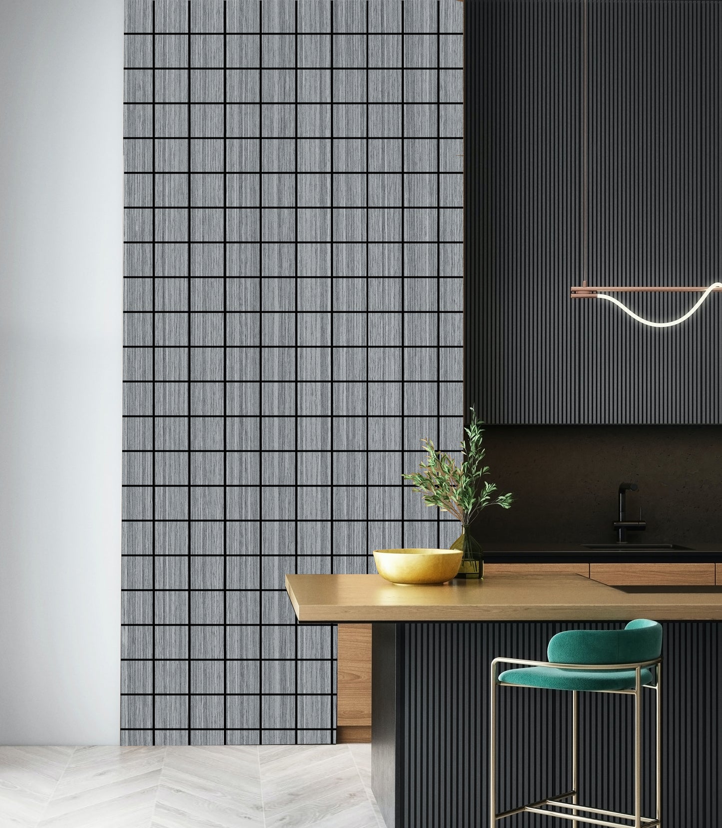 Decorative Acoustic Wall Panels - Gray Square Sample