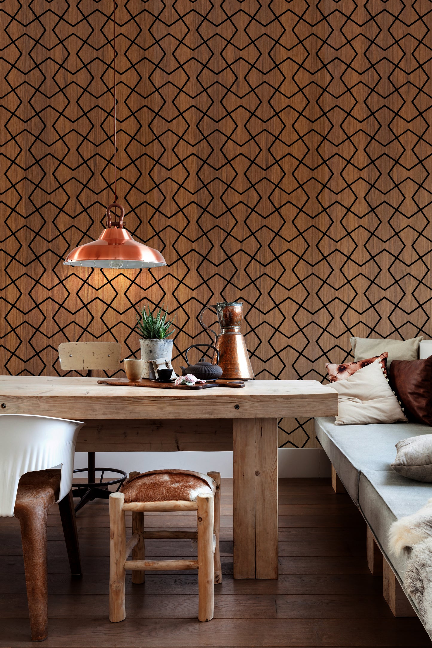 Decorative Acoustic Wall Panels - Brown Bowtie Sample