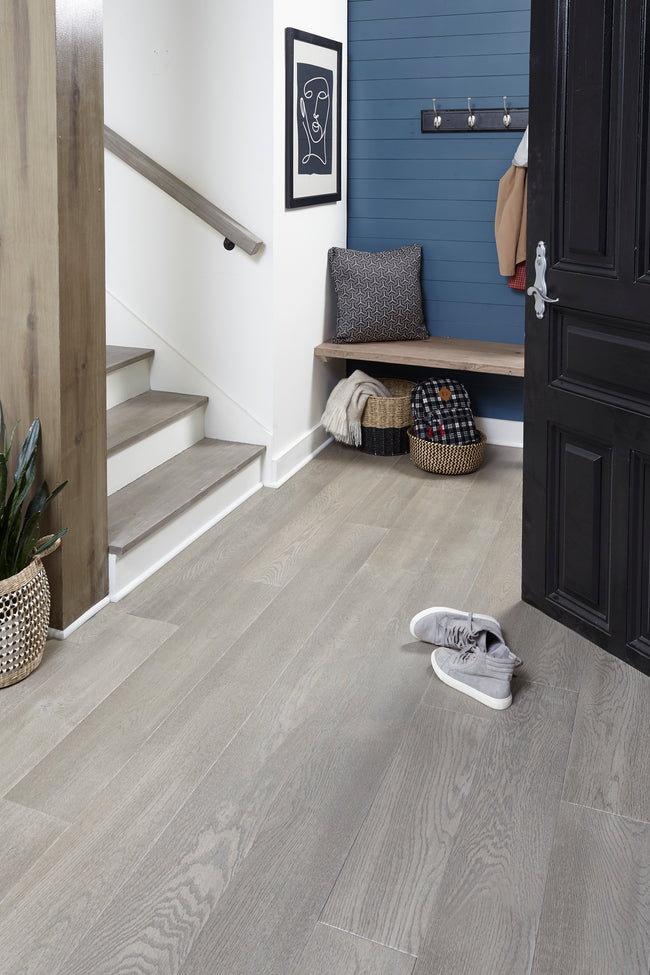 7mm White Prairie Waterproof Engineered Hardwood Flooring 5 in. Wide x Varying Length Long