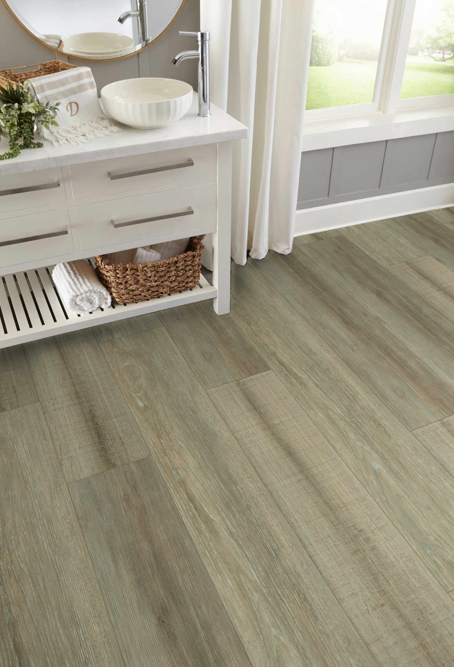 6mm Thick Rigid Core Vinyl Plank Flooring 9.13 in. Width x 60 in. Length (26.63 sq. ft. per box) - Prairie Oak