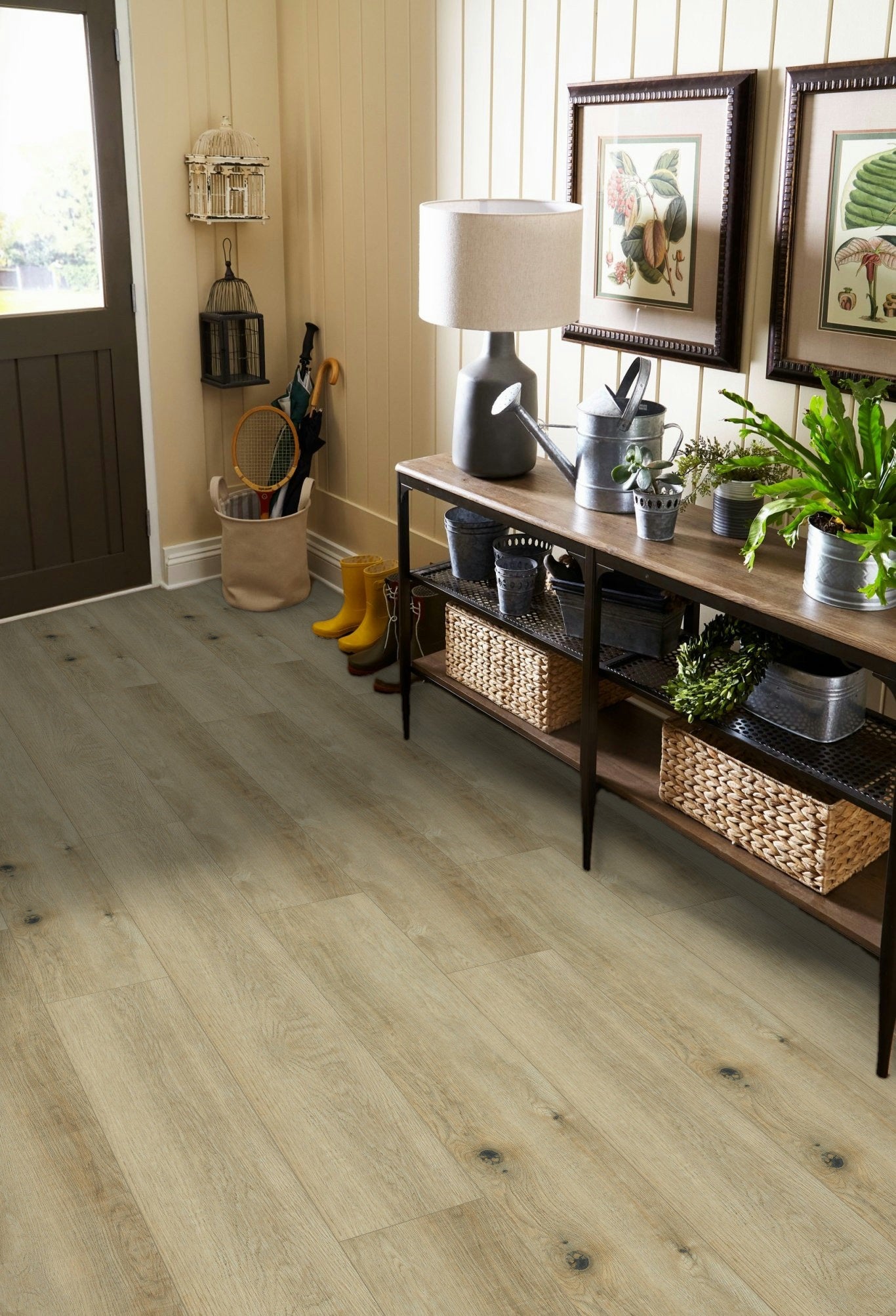 Pallet Special (25 boxes) - 6mm Thick Rigid Core Vinyl Plank Flooring 9.13 in. Width x 60 in. Length (19.02 sq. ft. per box) - Neutral Brown