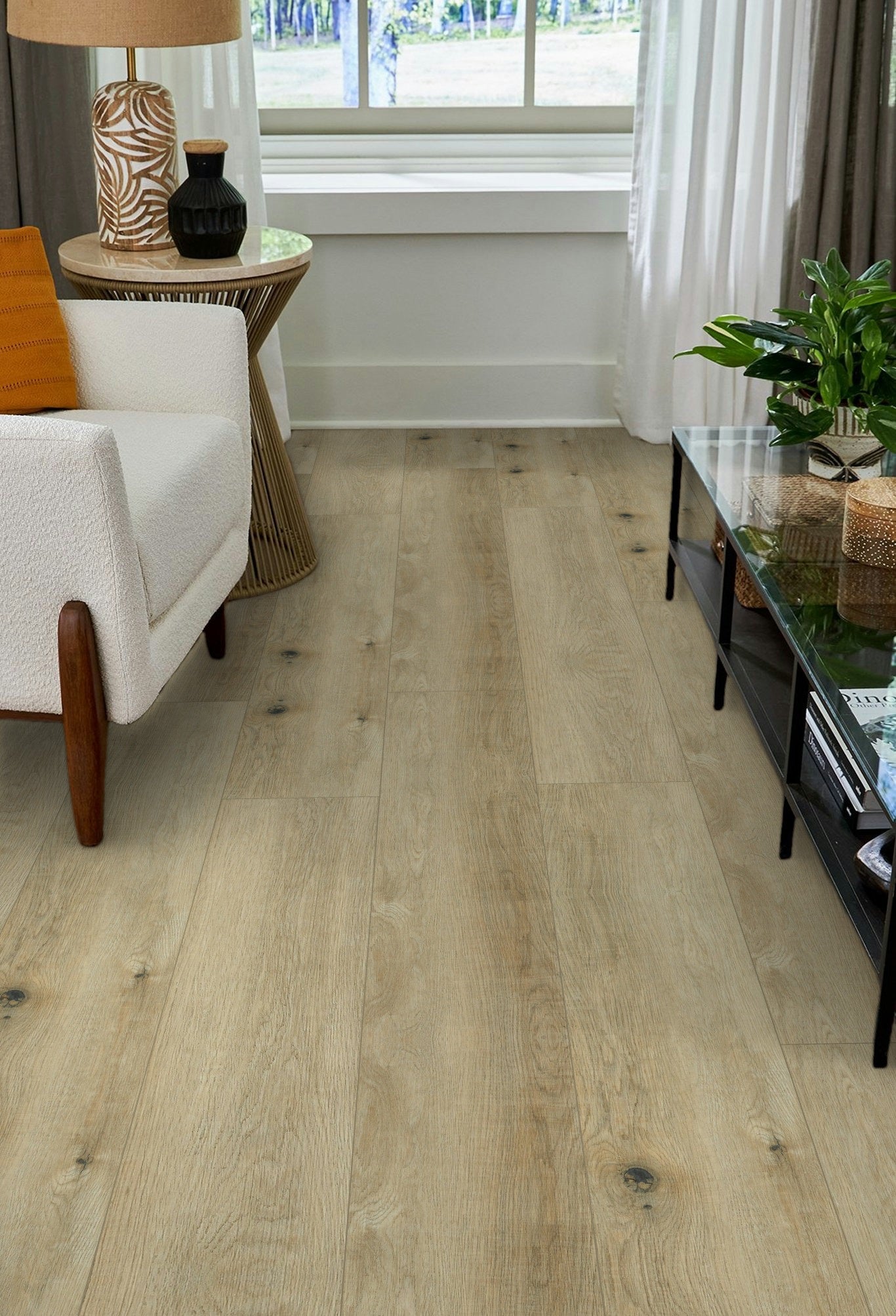 Pallet Special (25 boxes) - 6mm Thick Rigid Core Vinyl Plank Flooring 9.13 in. Width x 60 in. Length (19.02 sq. ft. per box) - Neutral Brown