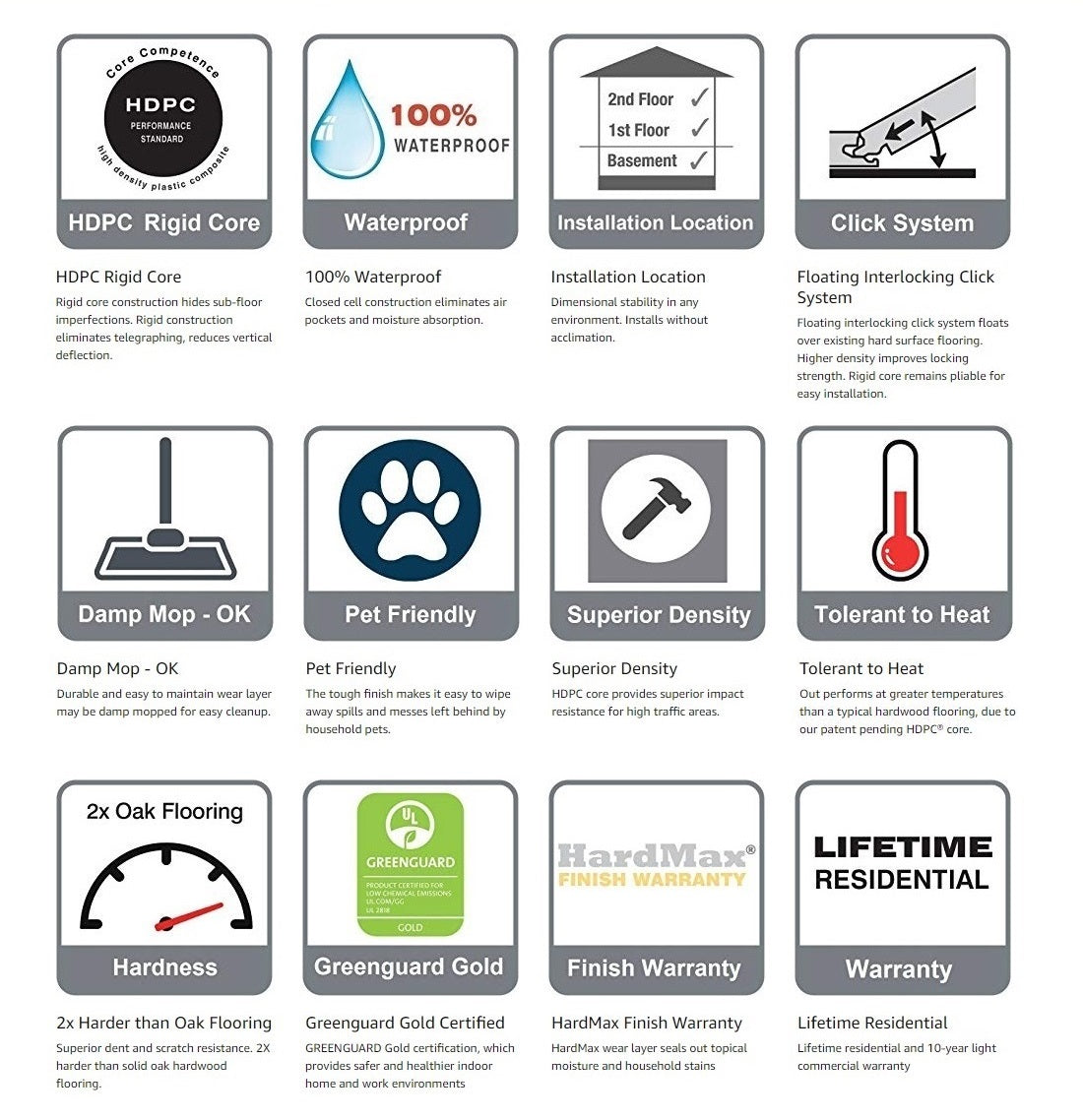 7mm White Prairie Waterproof Engineered Hardwood Flooring 5 in. Wide x Varying Length Long