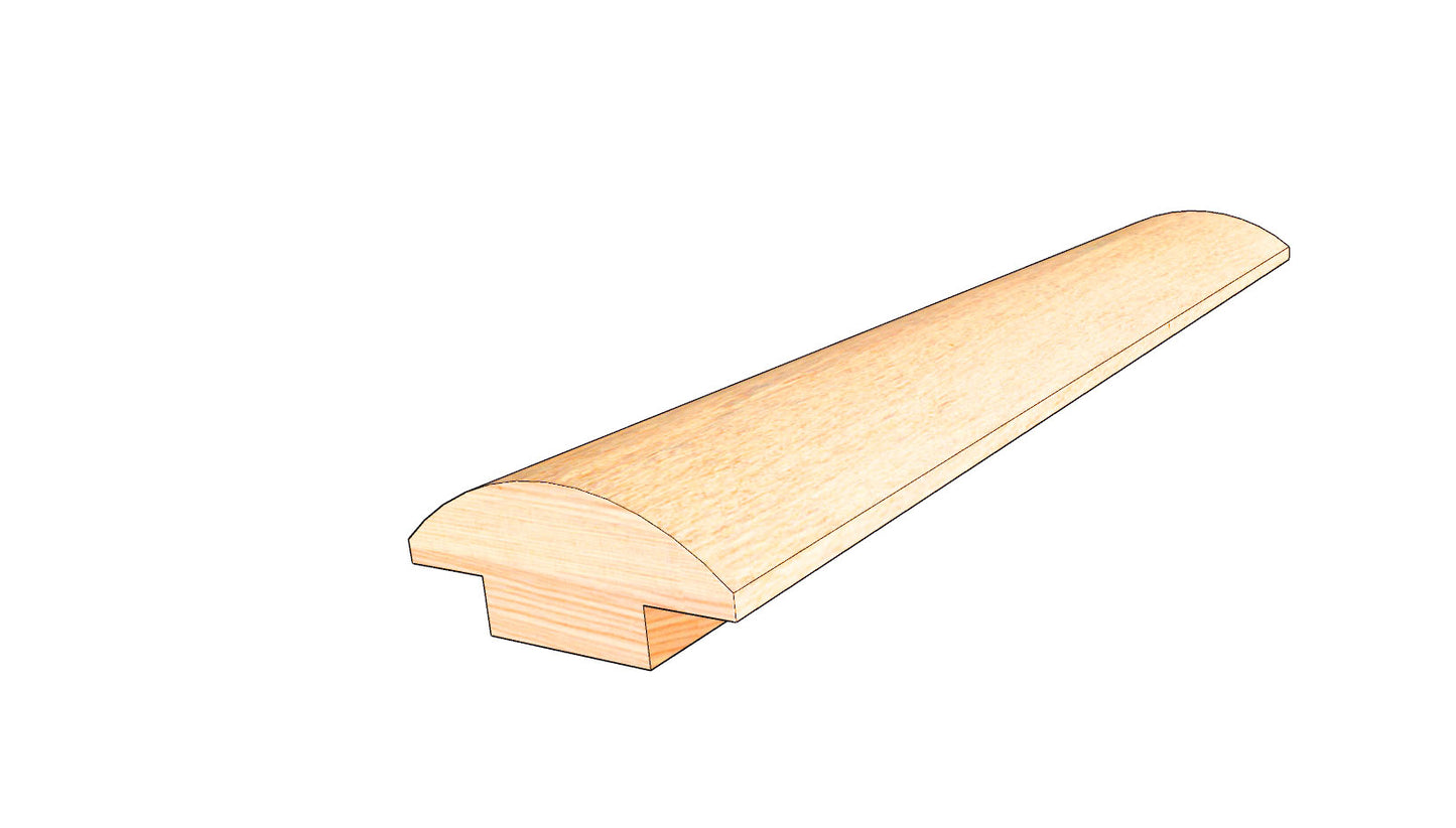 Golden Gate 0.445 in. Thick x 1.50 in. Width x 78 in. Length Hardwood T-Molding