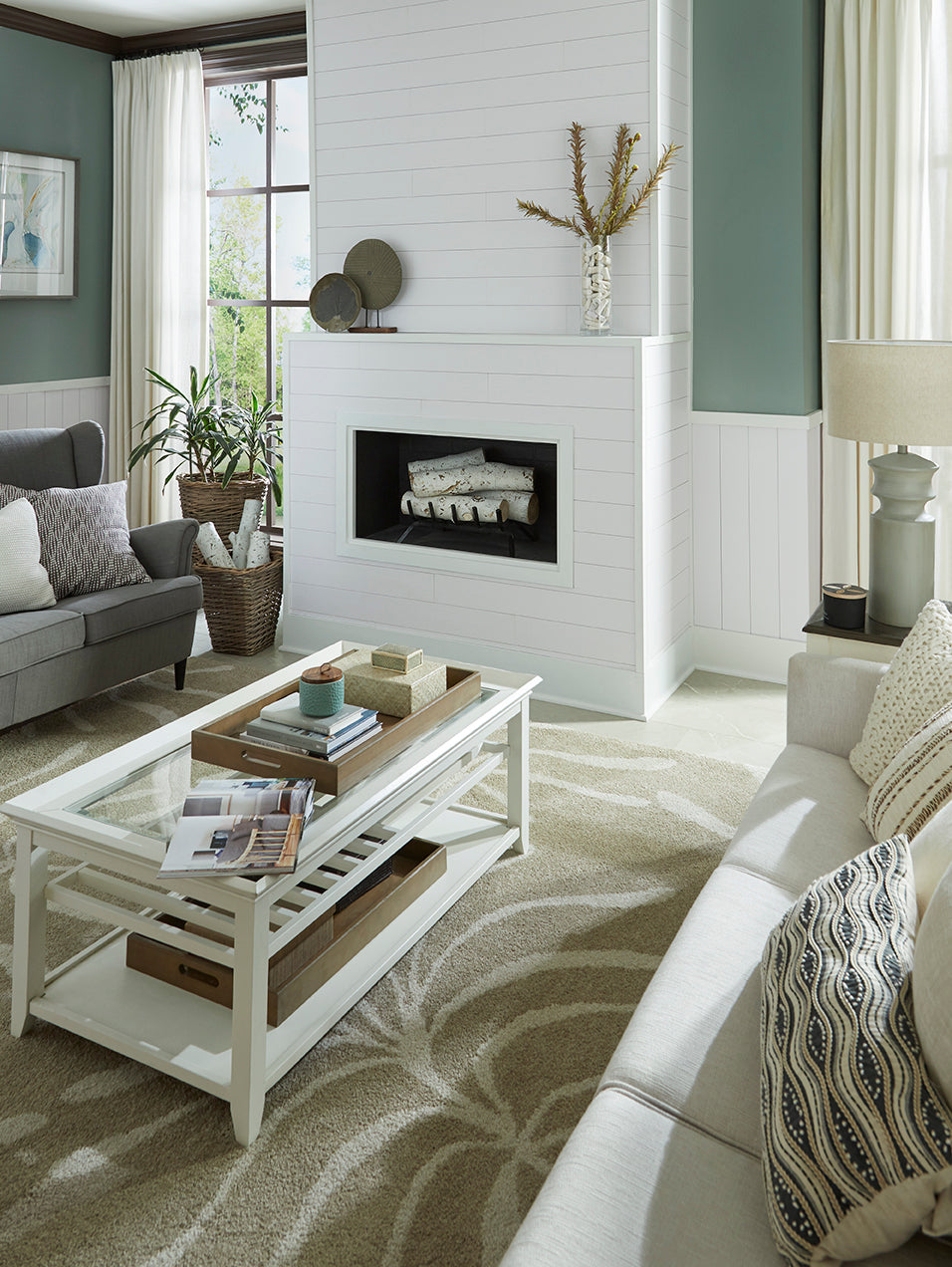 8mm Snow White Decorative Wall Plank 4.49 in. Wide x 48 in. Long