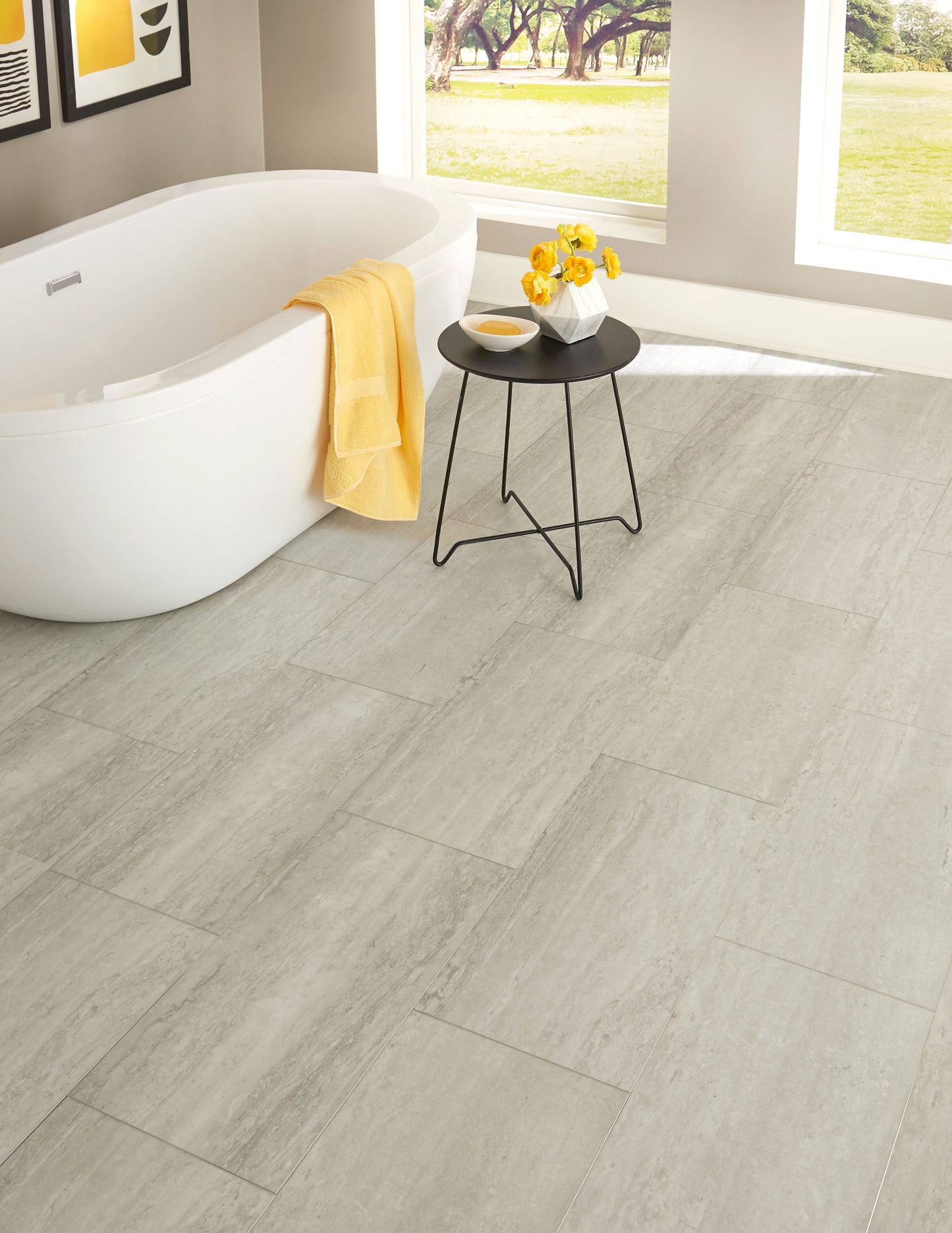 6mm Vatican Travetine HDPC® Waterproof Luxury Vinyl Tile Flooring 12 in. Wide x 24 in. Long - Sample