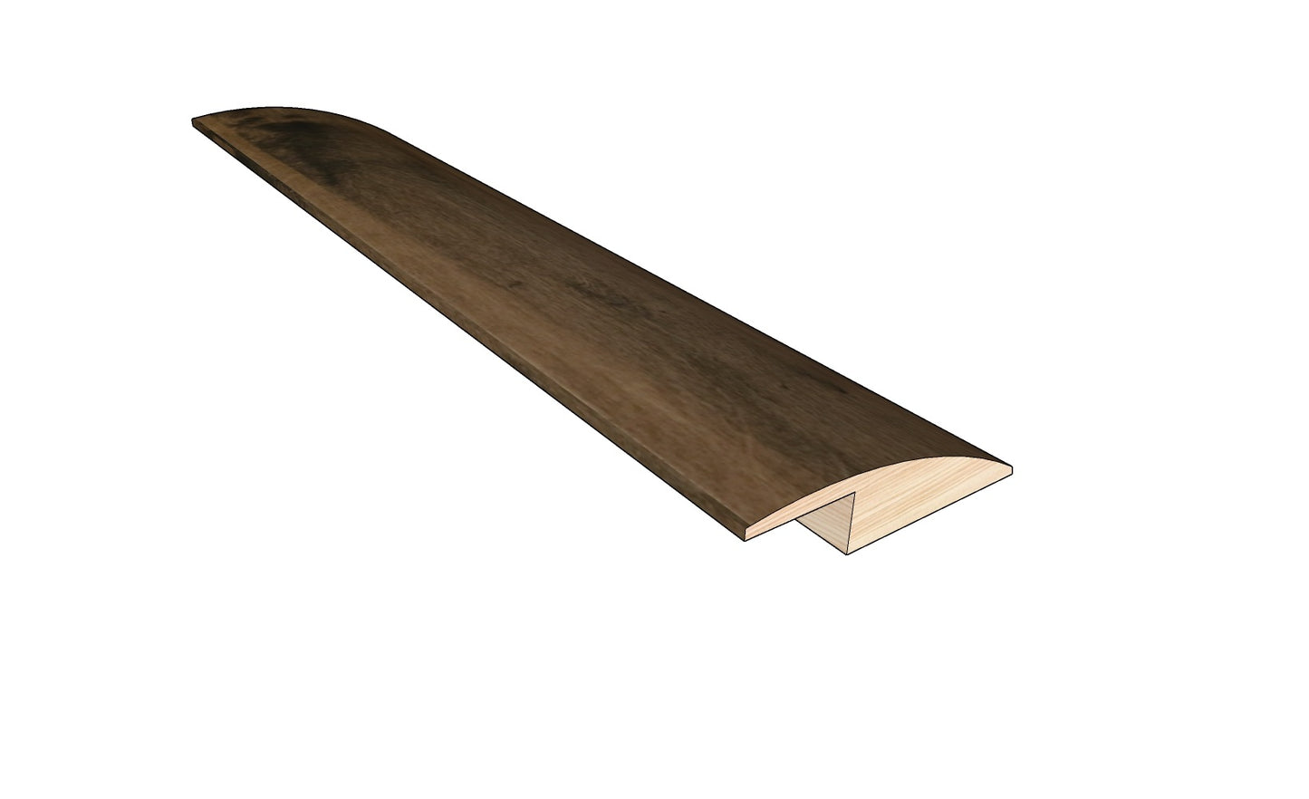 Cognac Oak 0.50 in. Thick x 1.50 in. Width x 78 in. Length Overlap Reducer Hardwood Molding