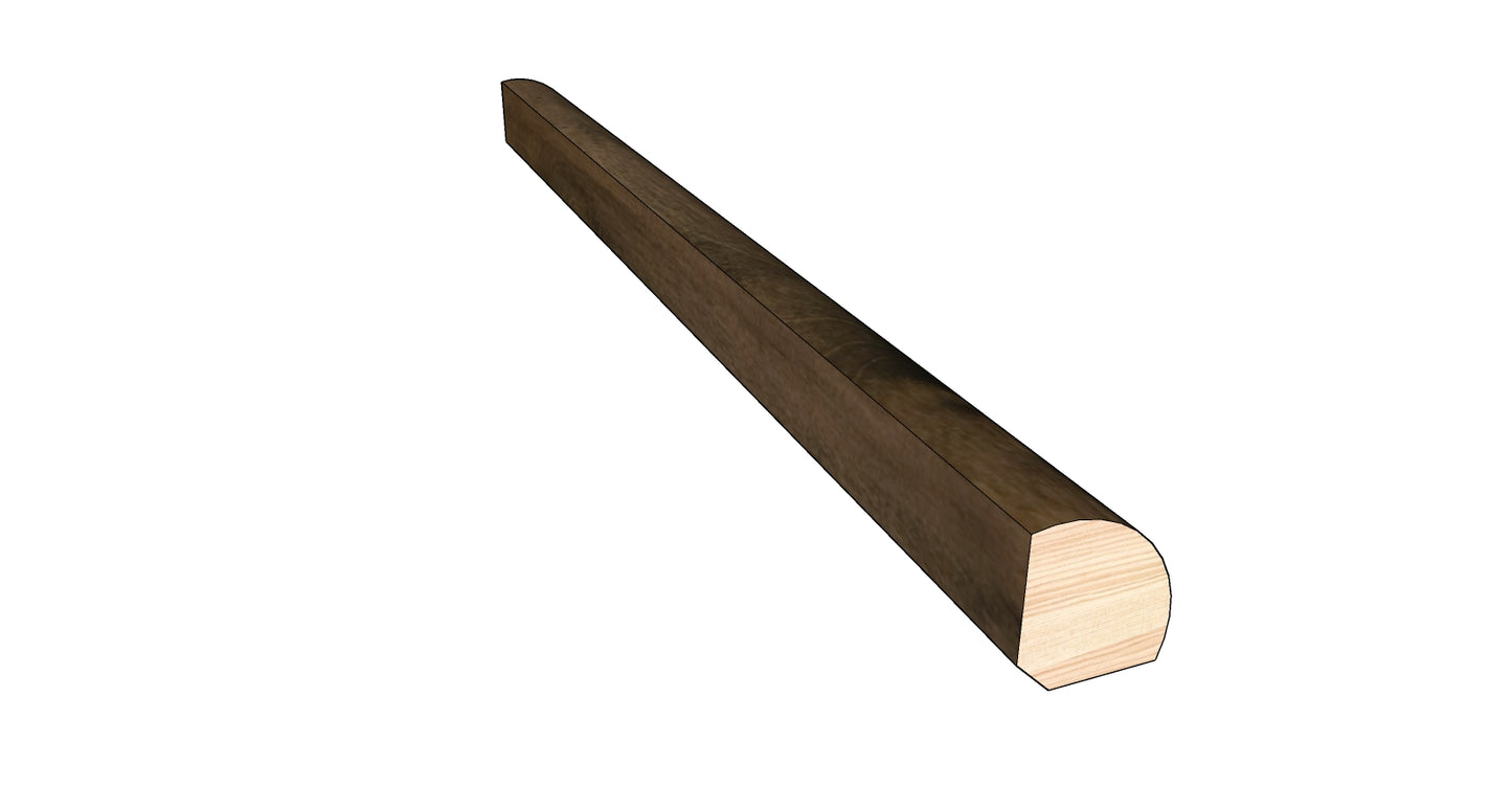 Cognac Oak 0.75 in. Thick x 0.75 in. Width x 78 in. Length Quarter Round Hardwood Molding