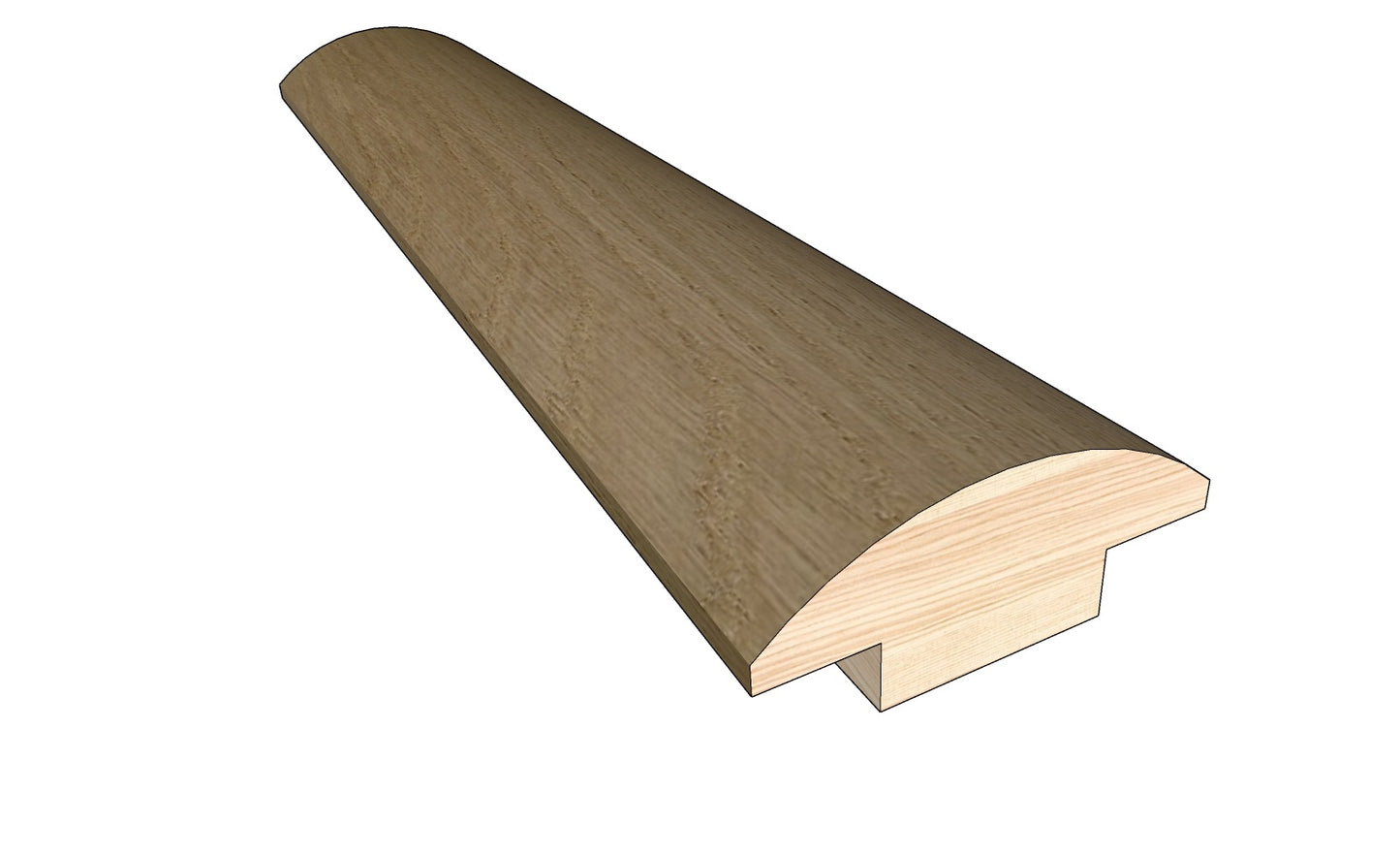 Manor 0.445 in. Thick x 1.50 in. Width x 78 in. Length Hardwood T-Molding