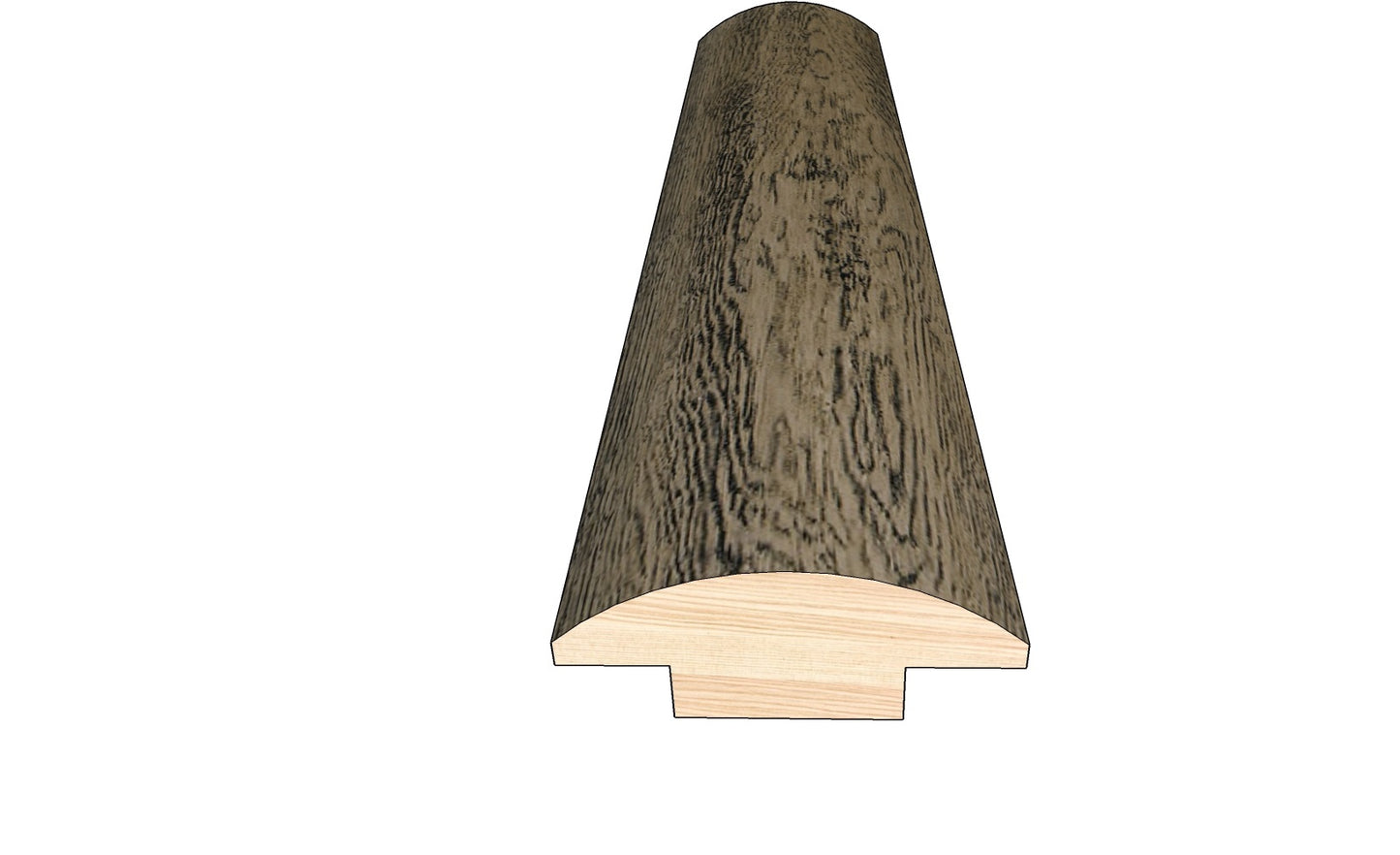 Weathered Oak 0.445 in. Thick x 1.50 in. Width x 78 in. Length Hardwood T-Molding