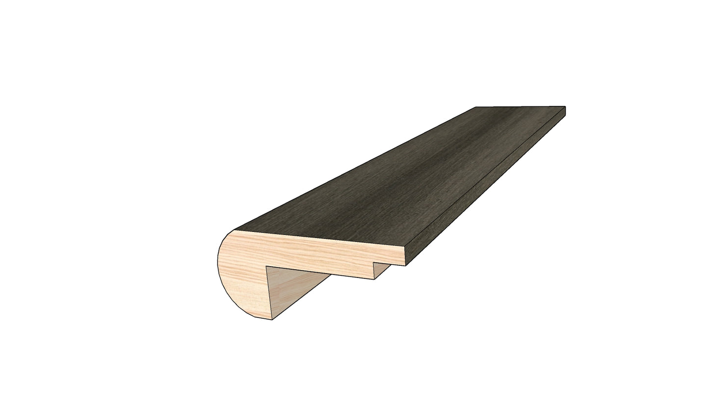Gunmetal 0.80 in. Thick x 2 in. Width x 78 in. Length Overlap Stair Nose Molding
