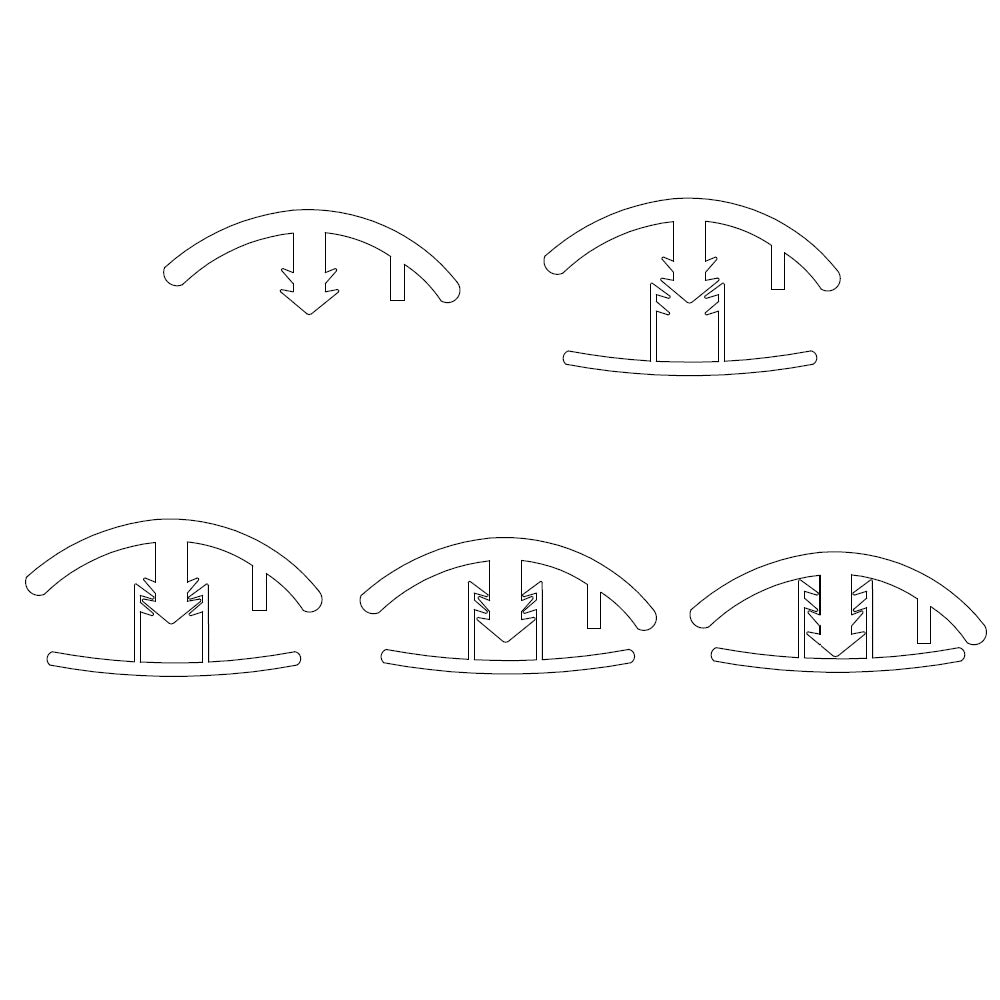 Windswept 0.51 in. Thick x 1.42 in. Width x 72.05 in. Length Vinyl Overlap Reducer Molding