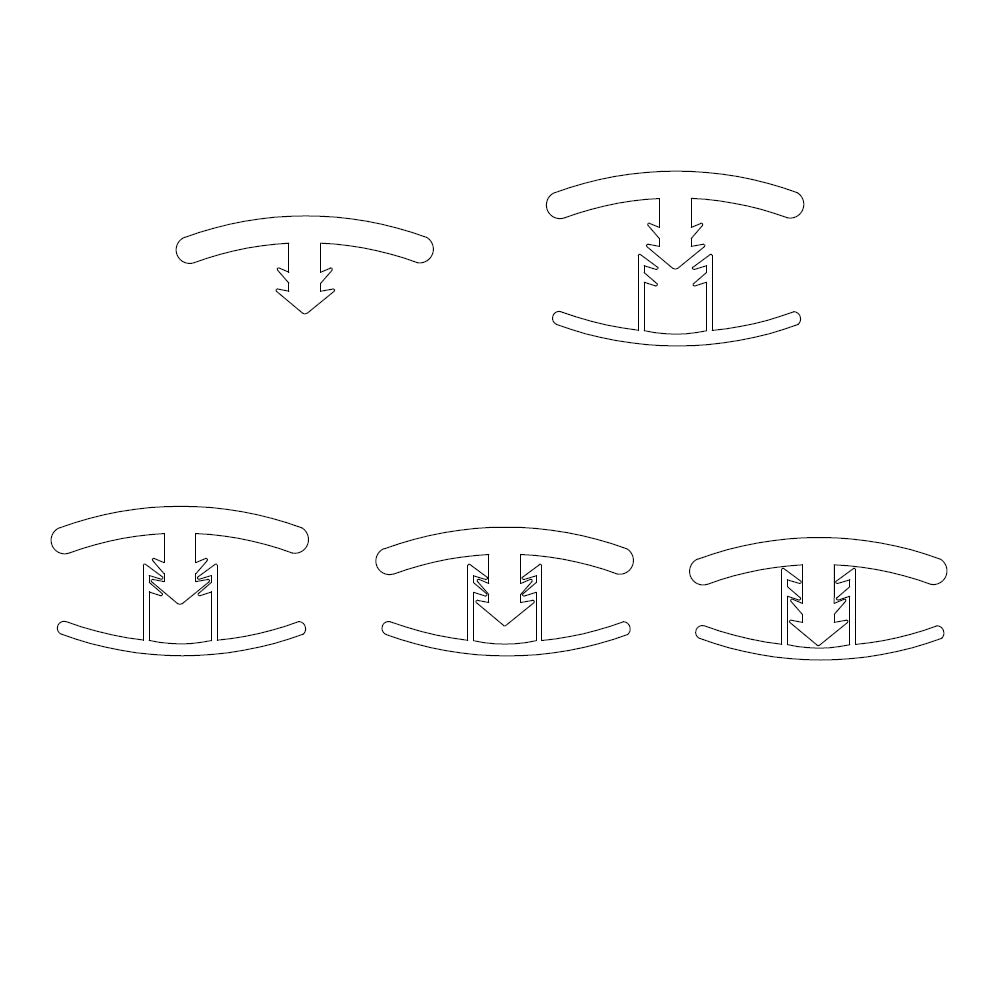 Windswept 0.51 in. Thick x 1.26 in. Wide x 72.05 in. Length Vinyl T-Molding