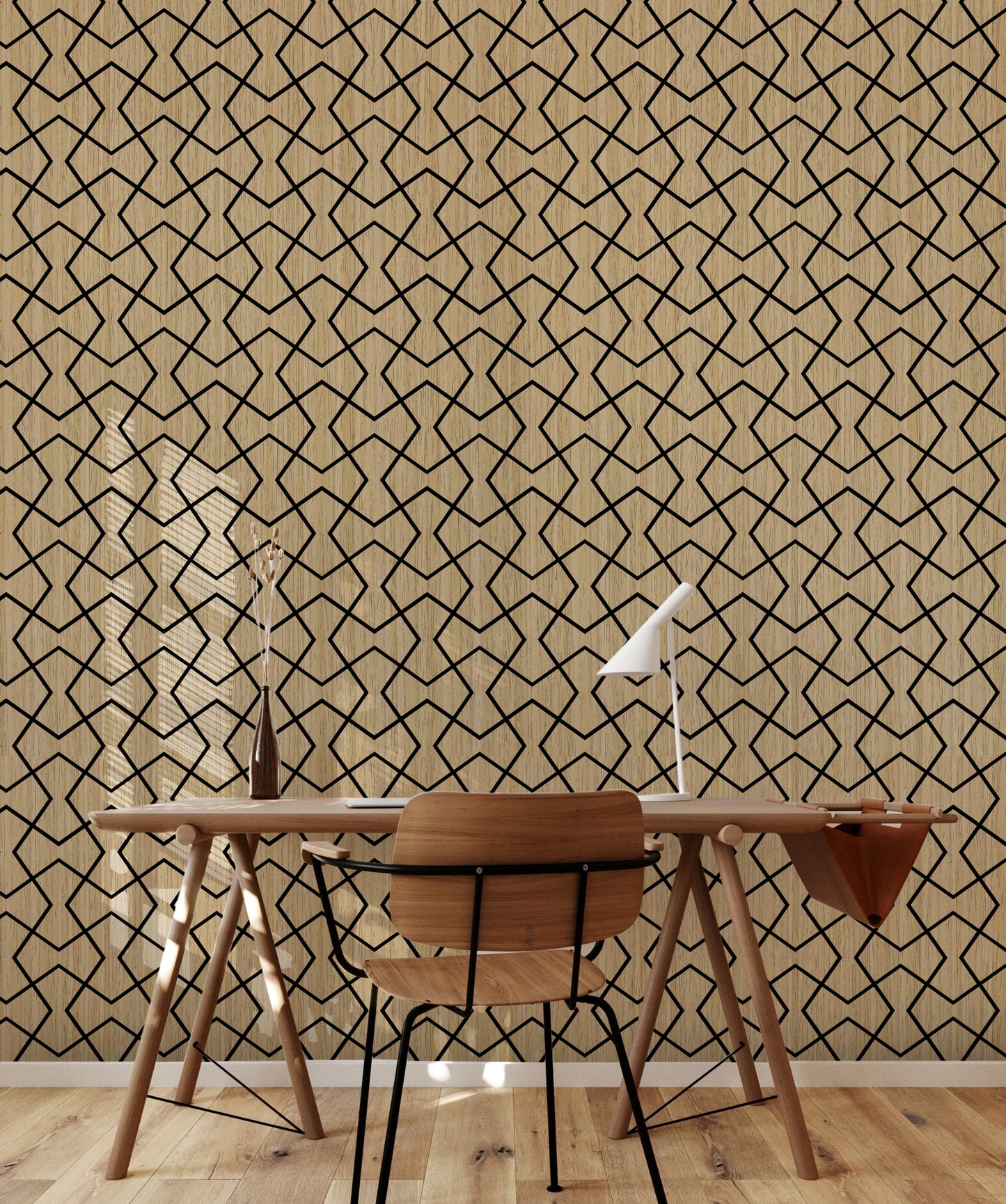 Decorative Acoustic Wall Panels - Natural Bowtie Sample