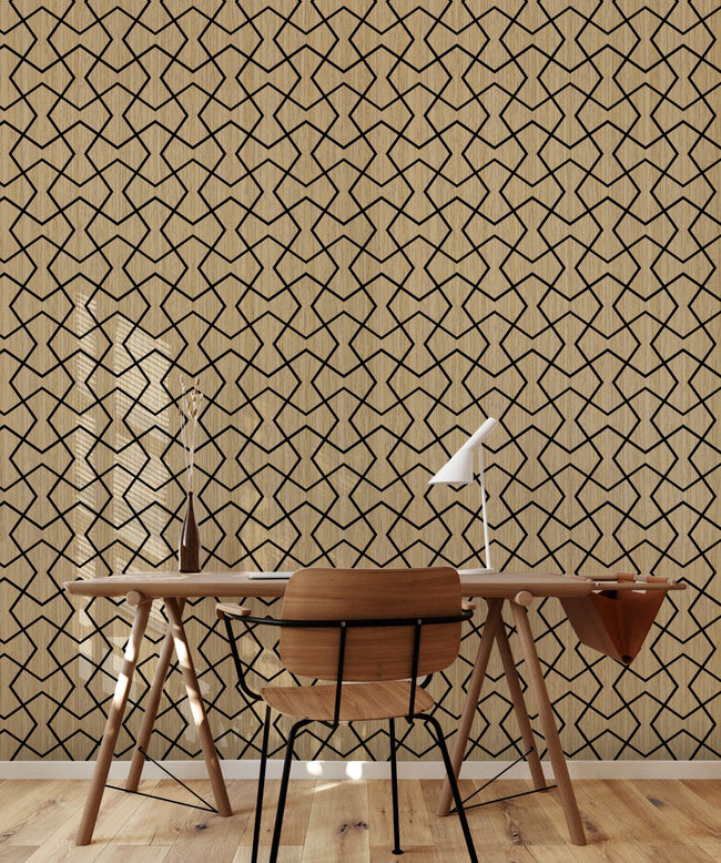 Decorative Acoustic Wall Panels - Natural Bowtie Sample