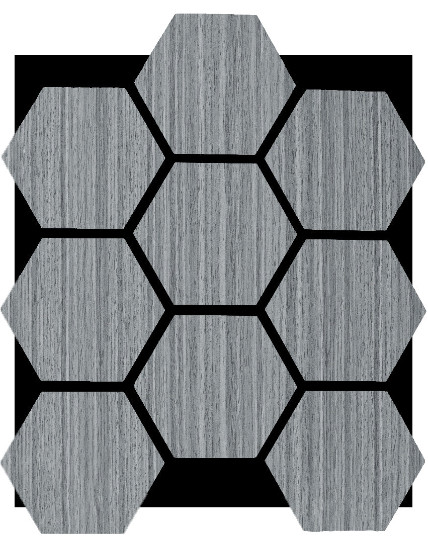 Decorative Acoustic Wall Panels - Gray Hexagon Sample