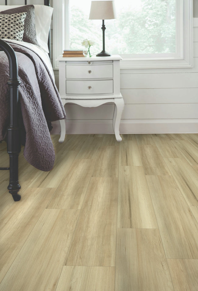 5mm Thick Rigid Core Vinyl Plank Flooring 9.13 in. Width x 60 in. Length (32.81 sq. ft. per box) - French Beige