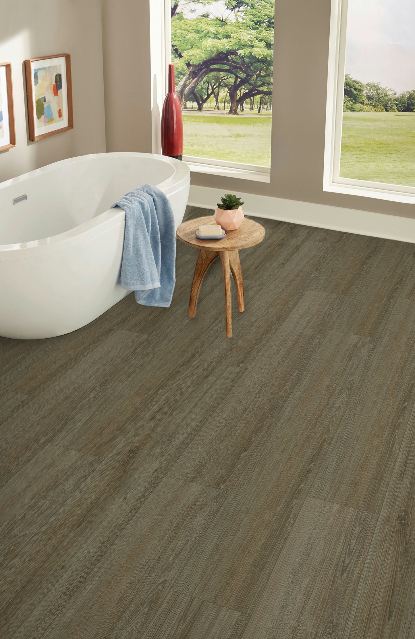 5mm Thick Rigid Core Vinyl Plank Flooring 9.13 in. Width x 60 in. Length (32.81 sq. ft. per box) - Lake House