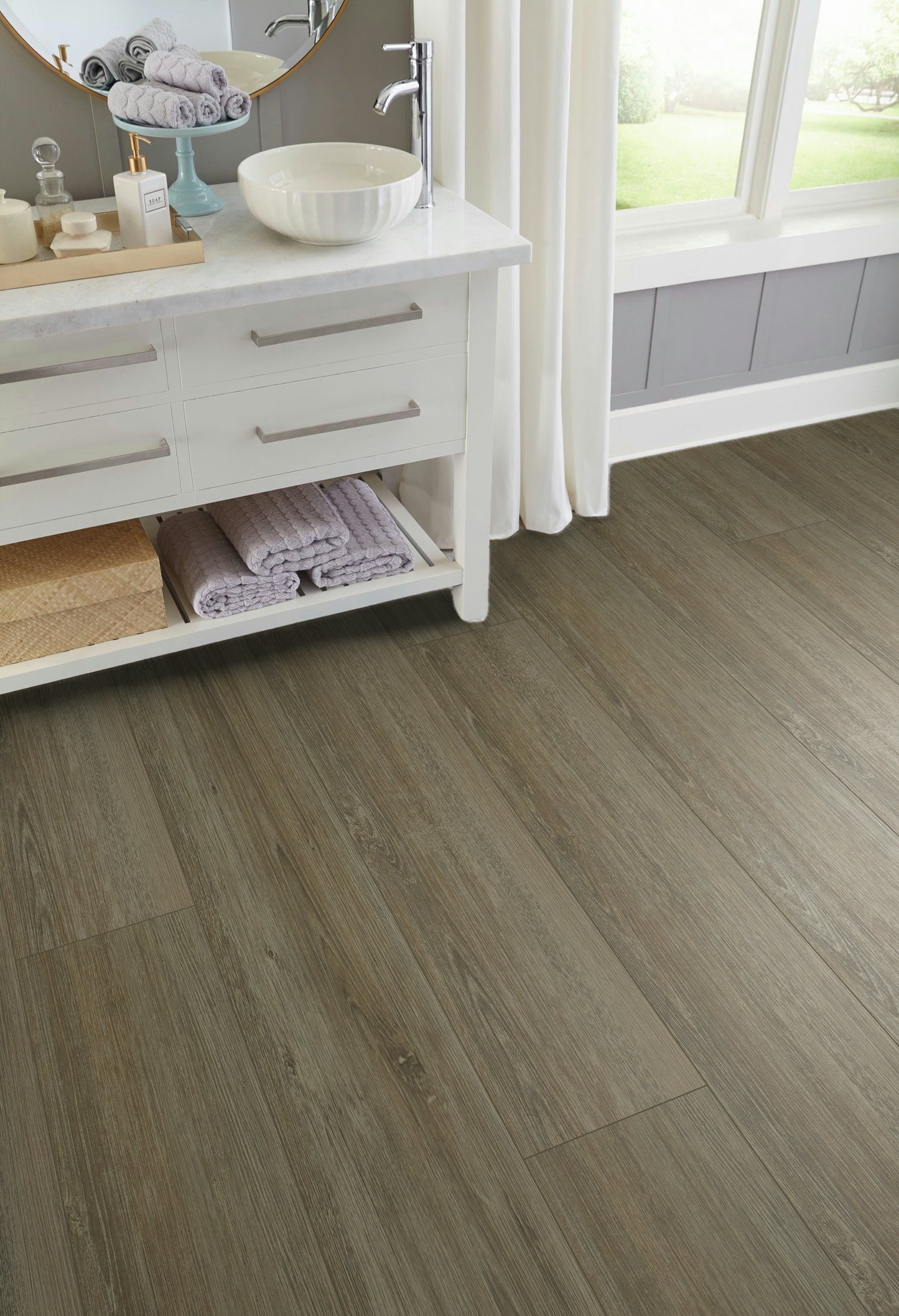 5mm Thick Rigid Core Vinyl Plank Flooring 9.13 in. Width x 60 in. Length (32.81 sq. ft. per box) - Lake House