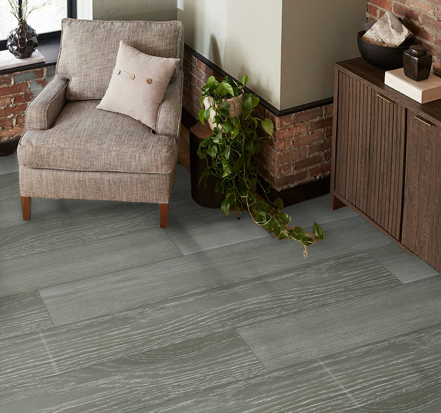 5mm Thick Rigid Core Vinyl Plank Flooring - Silver Ash - Sample