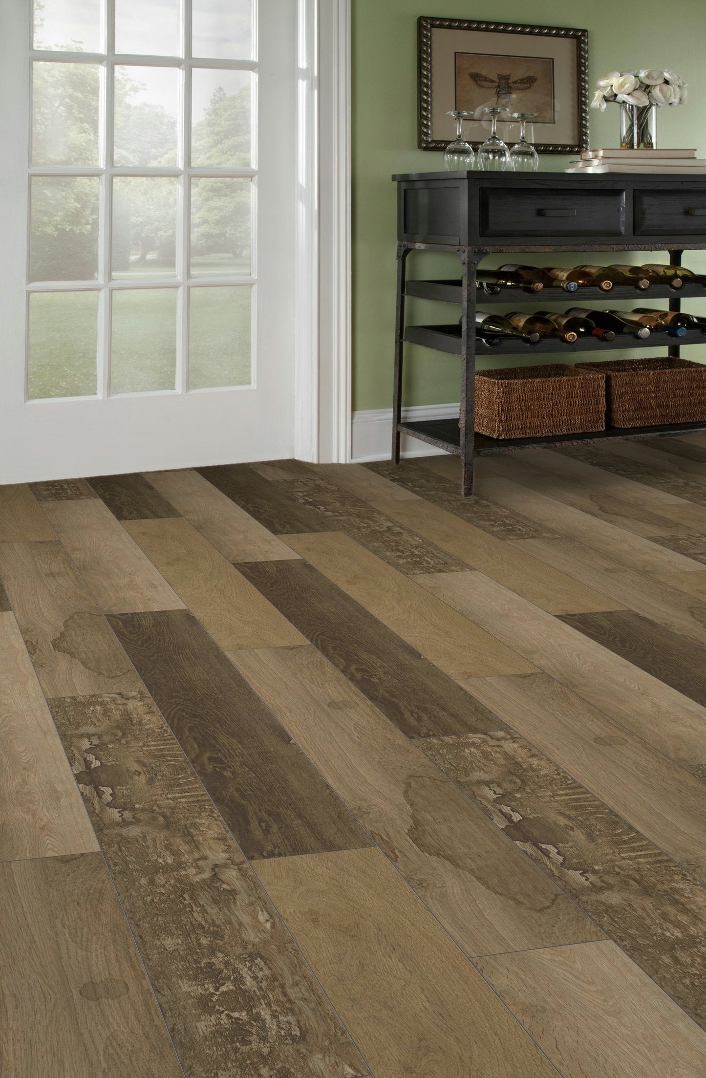 5mm Thick Rigid Core Vinyl Plank Flooring 7.87 in. Width x 60 in. Length (32.81 sq. ft. per box) - Timeworn Lodge