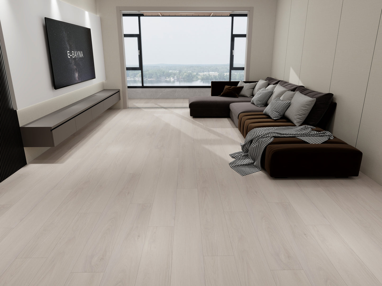 14mm Lazy Creek AC4 Wear Layer Painted Bevel EIR Laminate Floor 9.25 in. Wide x 60 in. Long