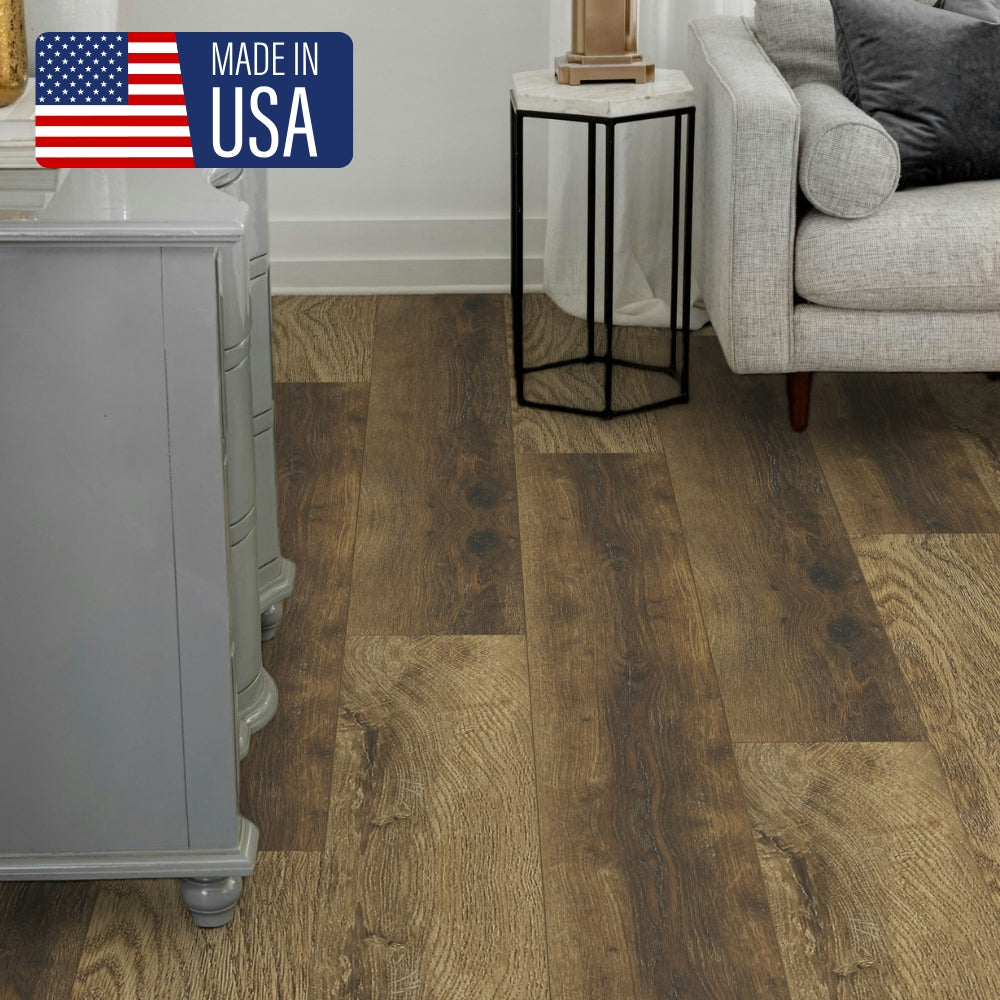 6mm Thick Rigid Core Vinyl Plank Flooring - Reclaimed Sawmill - Sample