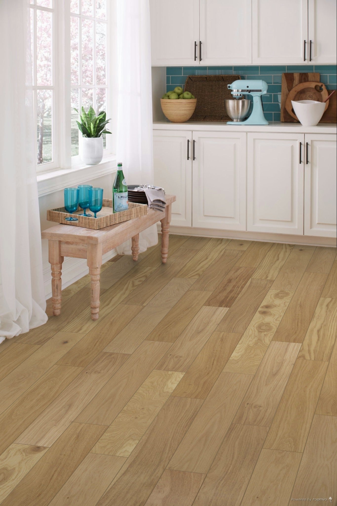 7mm Honeytone White Oak Waterproof Engineered Hardwood Flooring 5 in. Wide x Varying Length Long - Sample