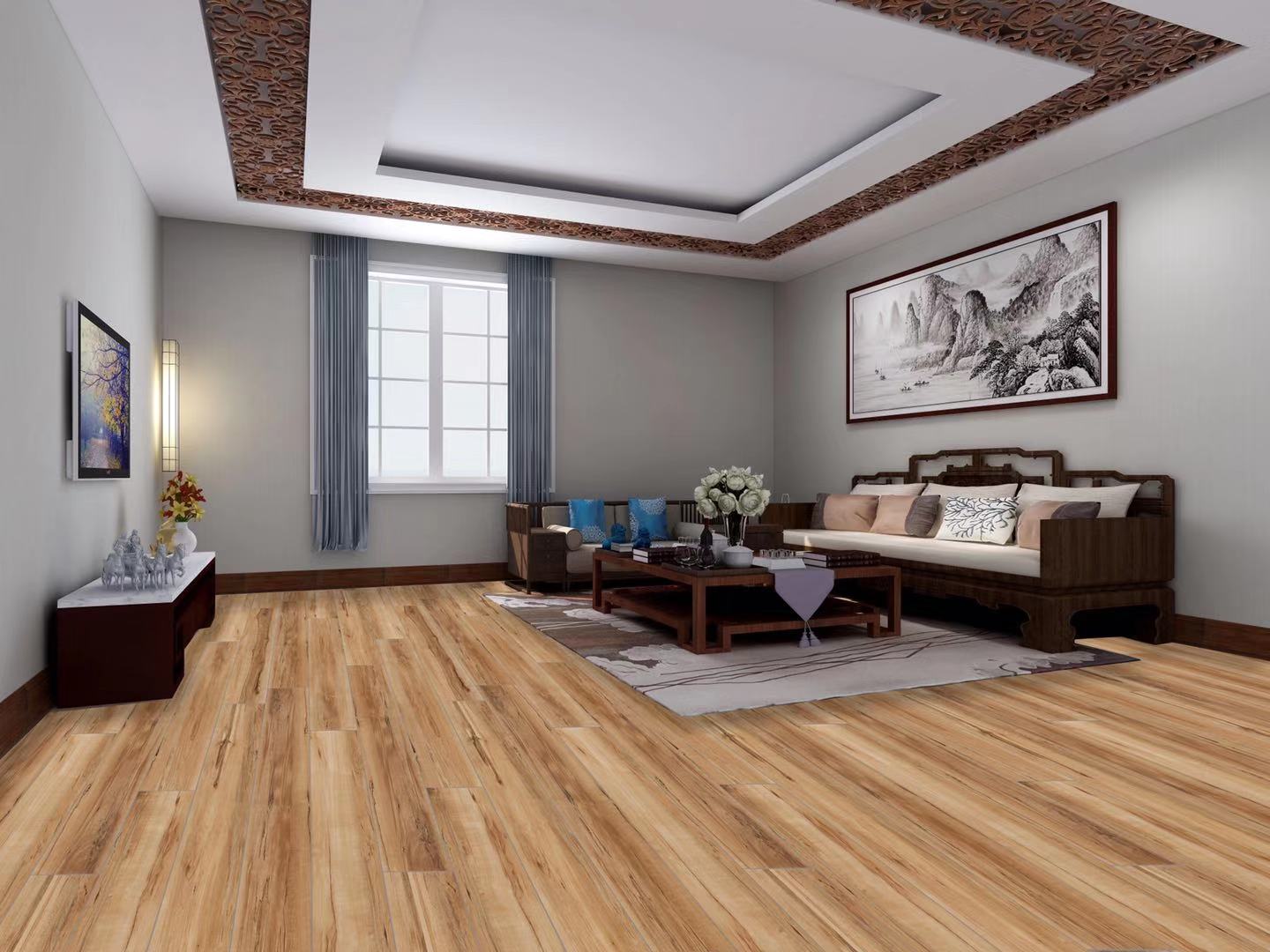 Urban Maple 2mm thick x 7.48 in. width x 48 in. length Dry Back Vinyl