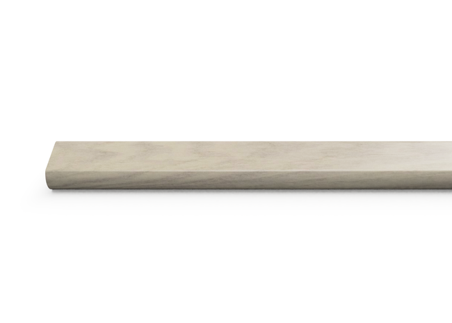 Ivory Lace 0.80 in. Thick x 2 in. Width x 78 in. Length Hardwood Overlap Stair Nose Molding