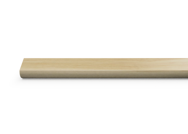 Natural Hickory 0.80 in. Thick x 2 in. Width x 78 in. Length Hardwood Overlap Stair Nose Molding