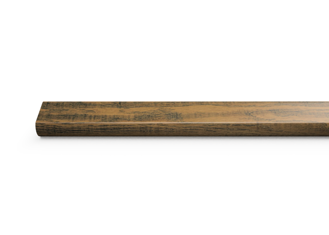 Weathered Oak 0.80 in. Thick x 2 in. Width x 78 in. Length Overlap Stair Nose Molding