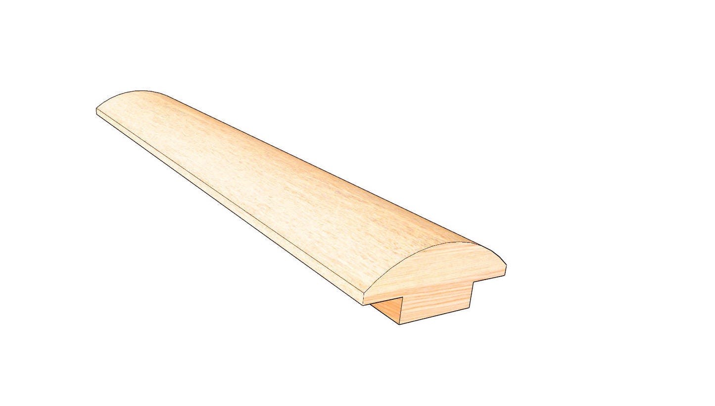Golden Gate 0.445 in. Thick x 1.50 in. Width x 78 in. Length Hardwood T-Molding