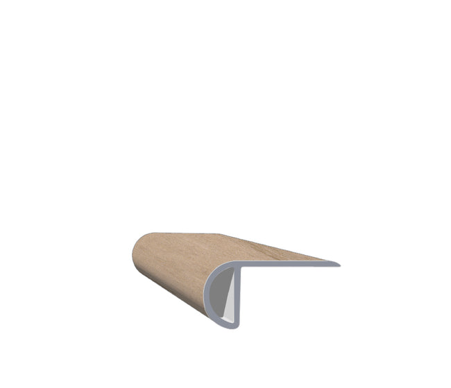 Charleston 1.03 in. Thick x 2.23 in. Width x 94 in. Length Vinyl Overlap Stair Nose Molding