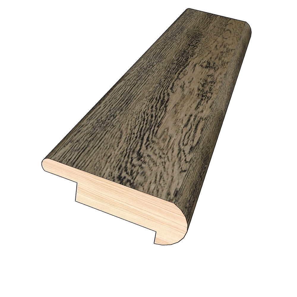 Weathered Oak 0.80 in. Thick x 2 in. Width x 78 in. Length Overlap Stair Nose Molding