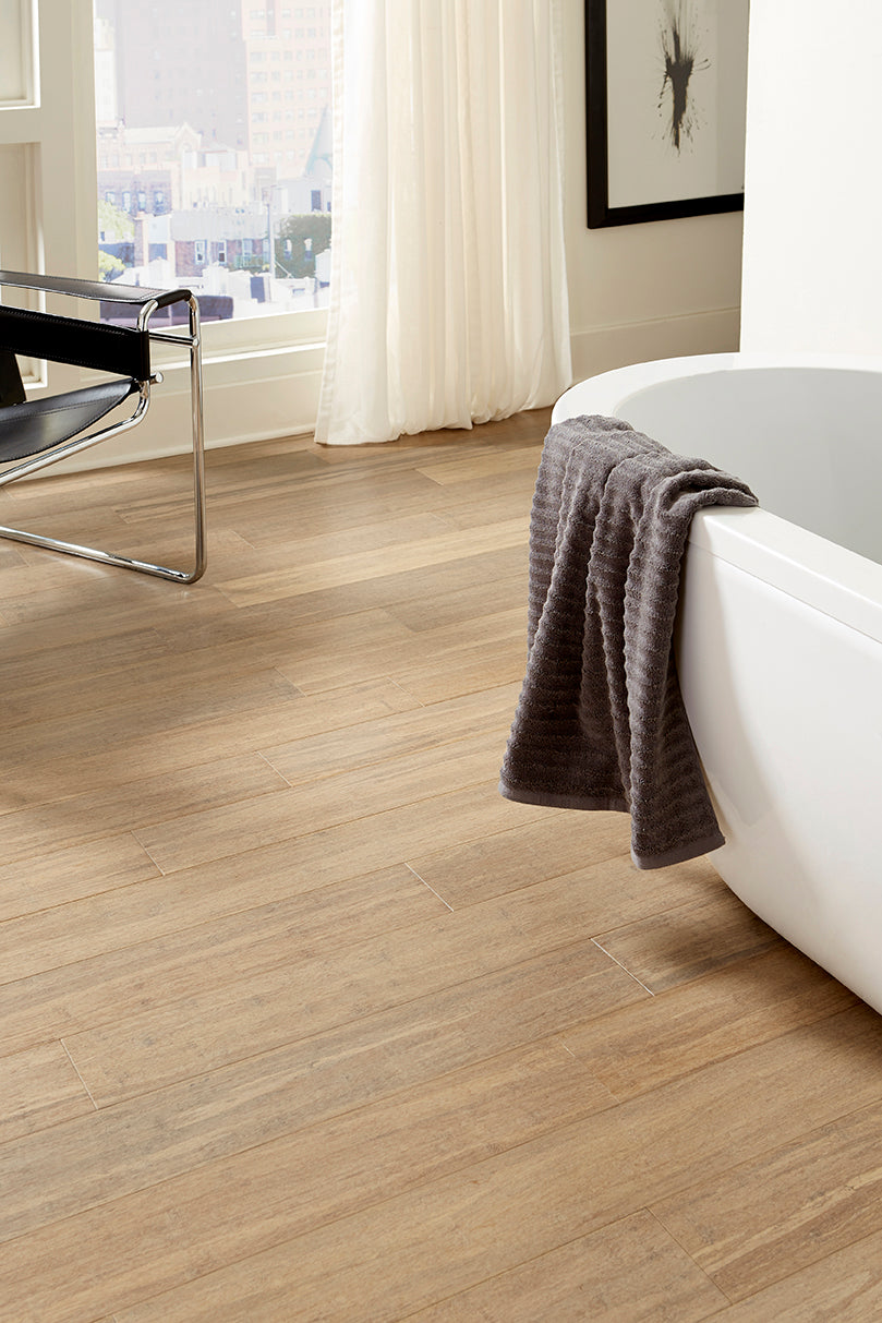7mm Sandstone Waterproof Engineered Strand Bamboo Flooring 5.12 in. Wide x 36.22 in. Long