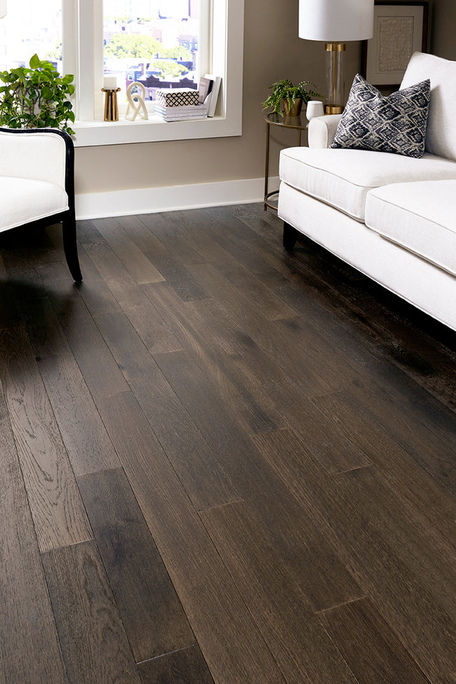 7mm Rustic Barn Waterproof Engineered Hardwood Flooring 5 in. Wide x Varying Length Long