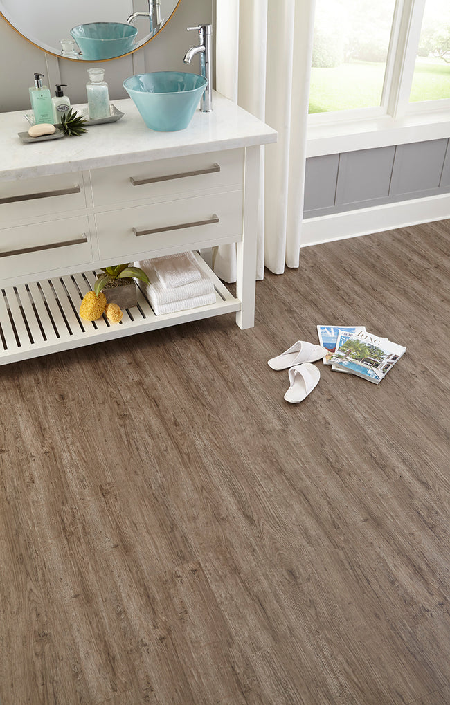 4.5mm Ashen Gray HDPC® Waterproof Luxury Vinyl Plank Flooring 5.91 in. Wide x 48 in. Long - Sample