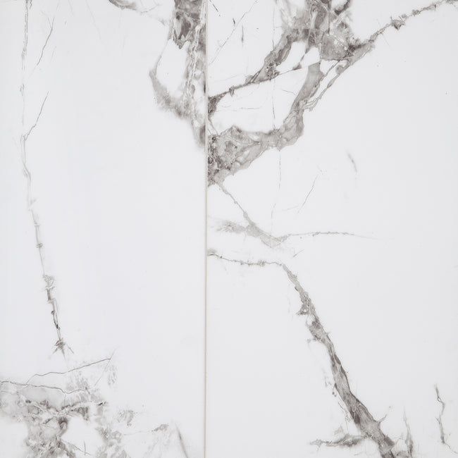 6mm Carrara Porcelain HDPC® Waterproof Luxury Vinyl Tile Flooring 12 in. Wide x 24 in. Long - Sample