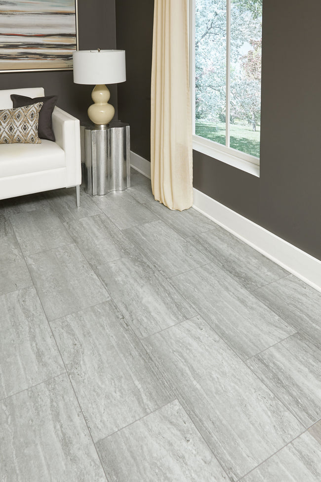 6mm Trevi Travertine HDPC® Waterproof Luxury Vinyl Tile Flooring 12 in. Wide x 24 in. Long - Sample