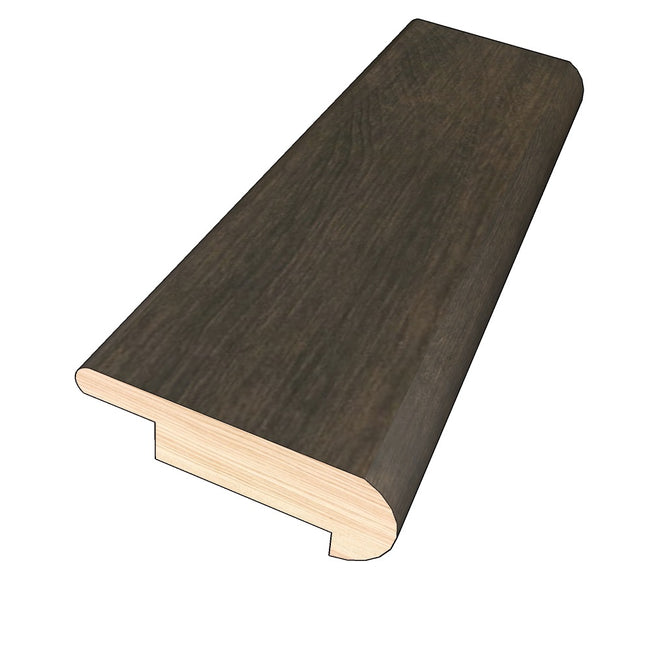 Tanned Leather 0.80 in. Thick x 2 in. Width x 78 in. Length Hardwood Overlap Stair Nose Molding