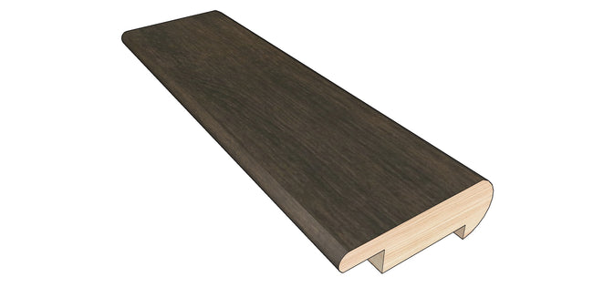 Tanned Leather 0.80 in. Thick x 2 in. Width x 78 in. Length Hardwood Overlap Stair Nose Molding
