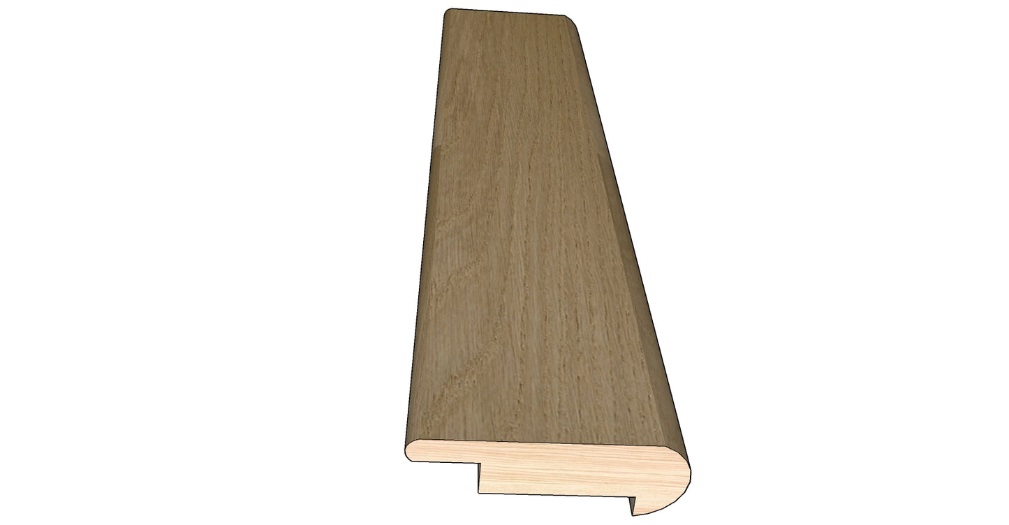 Honeytone White Oak 0.80 in. Thick x 2 in. Width x 78 in. Length Hardwood Overlap Stair Nose Molding