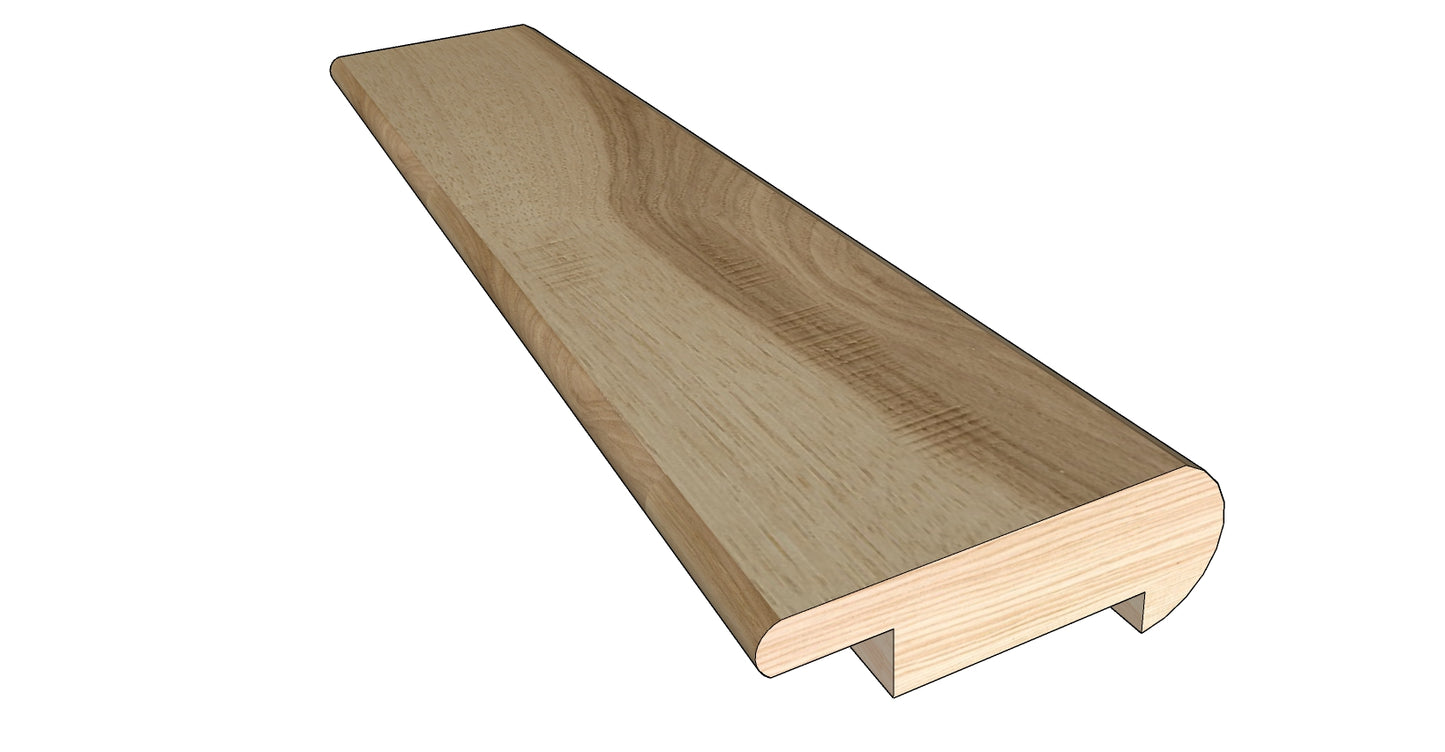 Natural Hickory 0.80 in. Thick x 2 in. Width x 78 in. Length Hardwood Overlap Stair Nose Molding