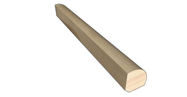 Natural Hickory 0.75 in. Thick x 0.75 in. Width x 78 in. Length Hardwood Quarter Round Molding