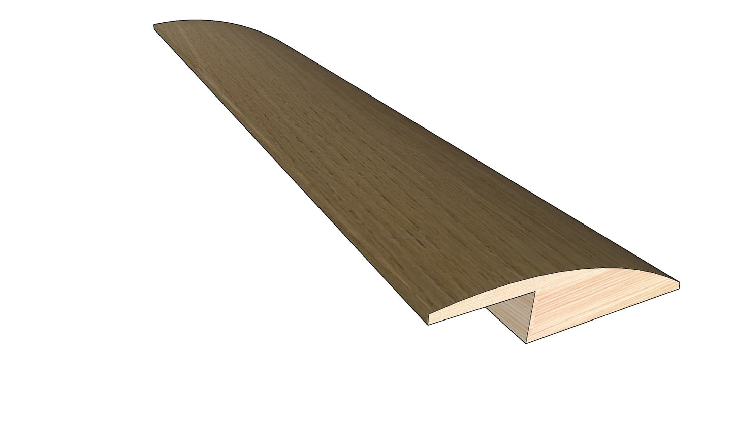 Manor 0.50 in. Thick x 1.50 in. Width x 78 in. Length Overlap Reducer Hardwood Molding