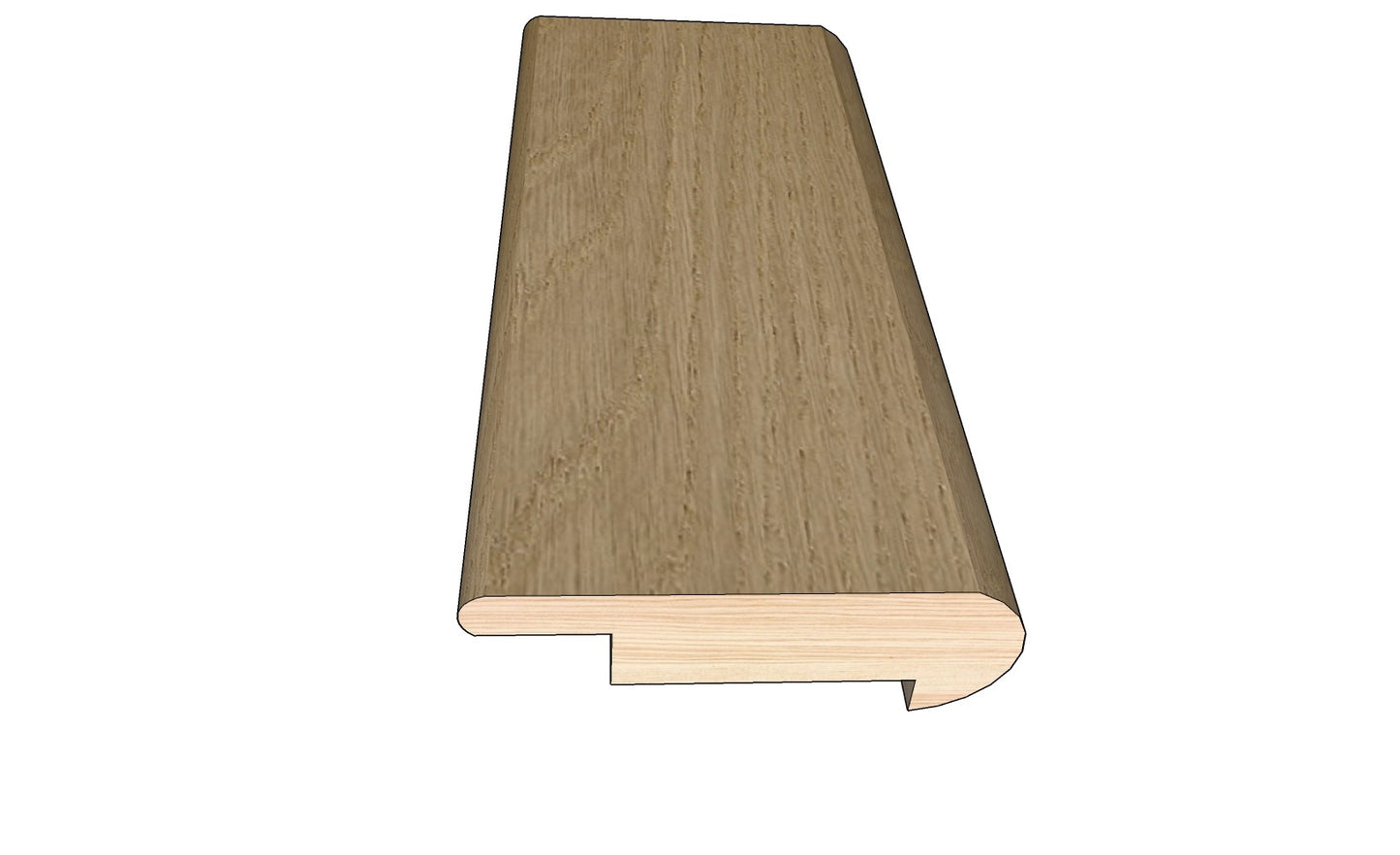 Manor 0.80 in. Thick x 2 in. Width x 78 in. Length Overlap Stair Nose Molding