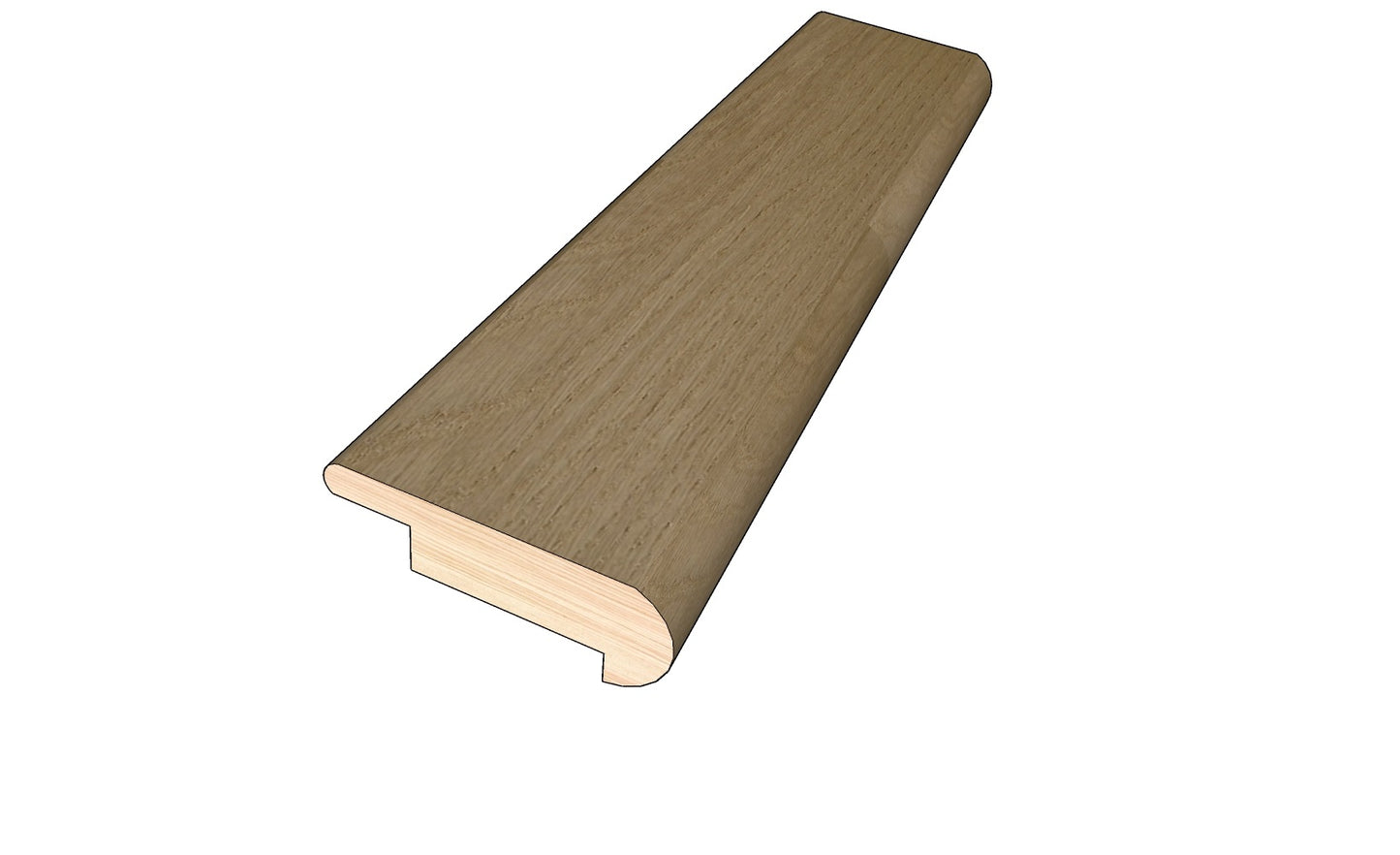 Manor 0.80 in. Thick x 2 in. Width x 78 in. Length Overlap Stair Nose Molding