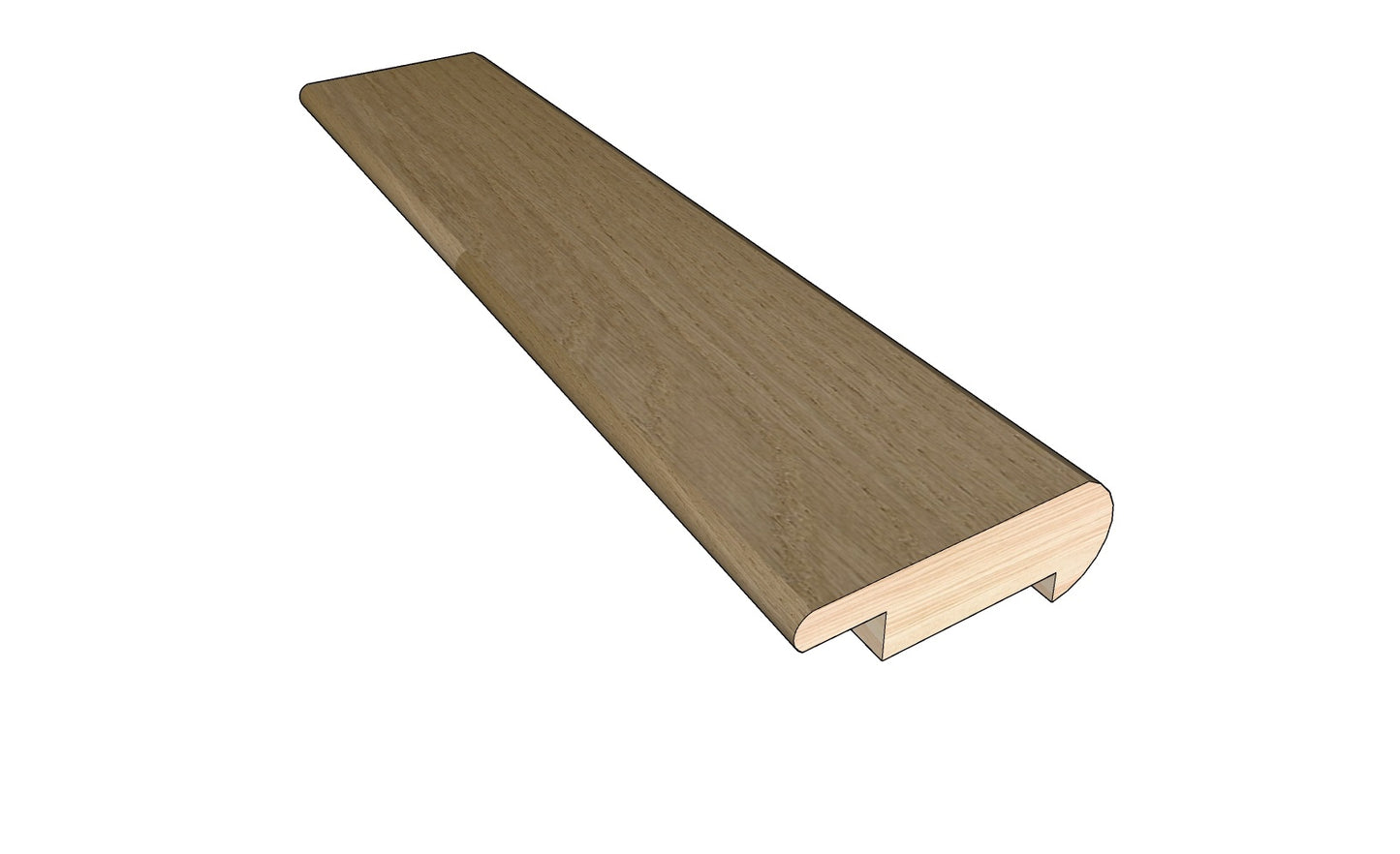 Manor 0.80 in. Thick x 2 in. Width x 78 in. Length Overlap Stair Nose Molding